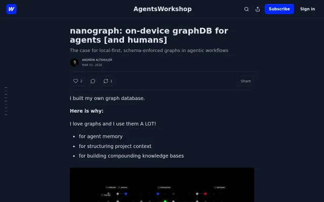Nanograph – On-Device GraphDB for Agents