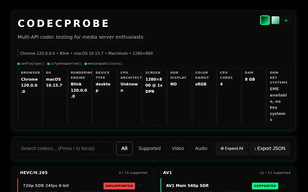 CodecProbe – What your device says it can play vs. what it can