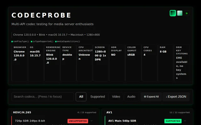 CodecProbe – What your device says it can play vs. what it can