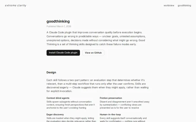 Goodthinking – PM skills for Claude Code