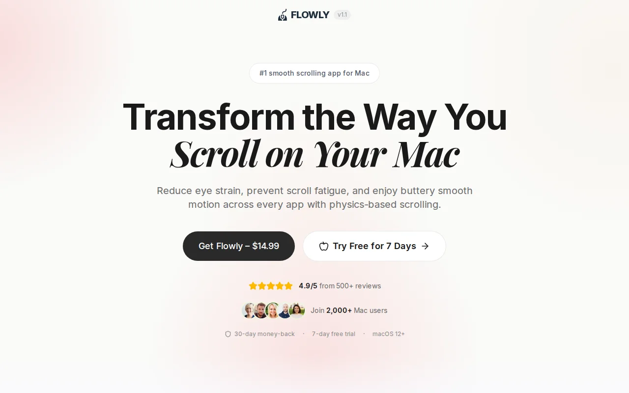 Flowly – a macOS app that brings smooth, fluid scrolling to any mouse