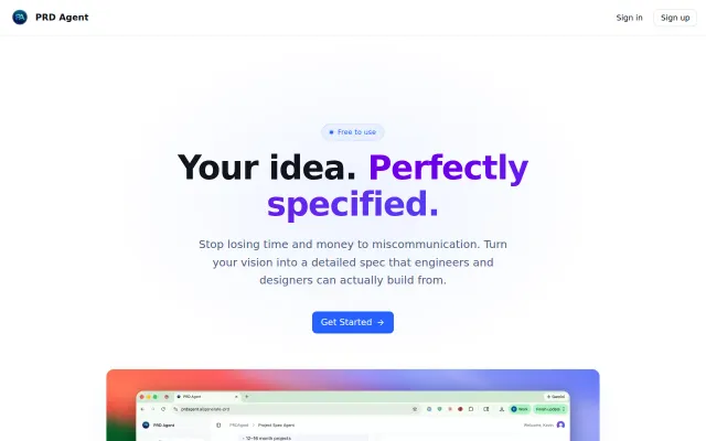 PRD Agent – Turn your app idea into a shareable RPD in minutes