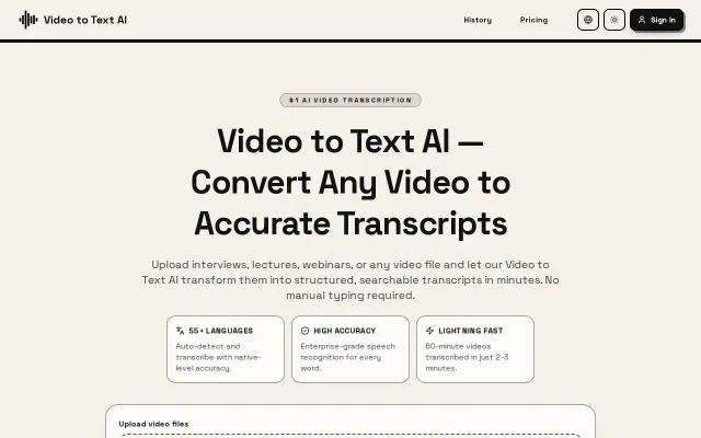 Video to Text AI Transcription