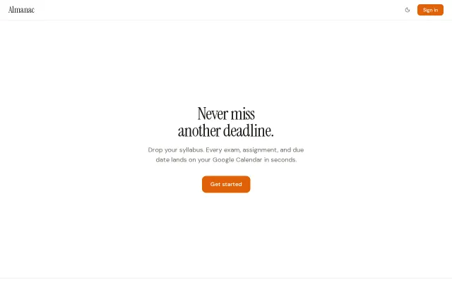 Calendar Tool for College Students
