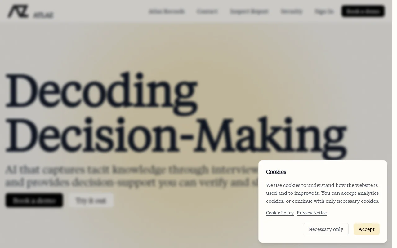 Atlaz – Decoding Decision-Making with tacit knowledge and verifiability