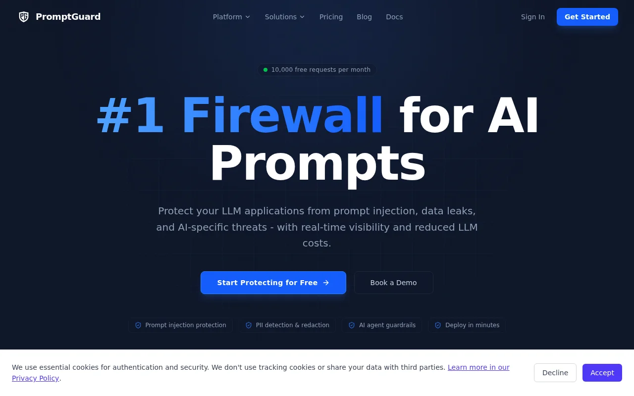 Only firewall for AI prompts with a security grade on every PR