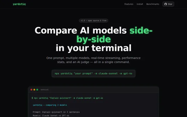 Yardstiq – Compare LLM outputs side-by-side in your terminal