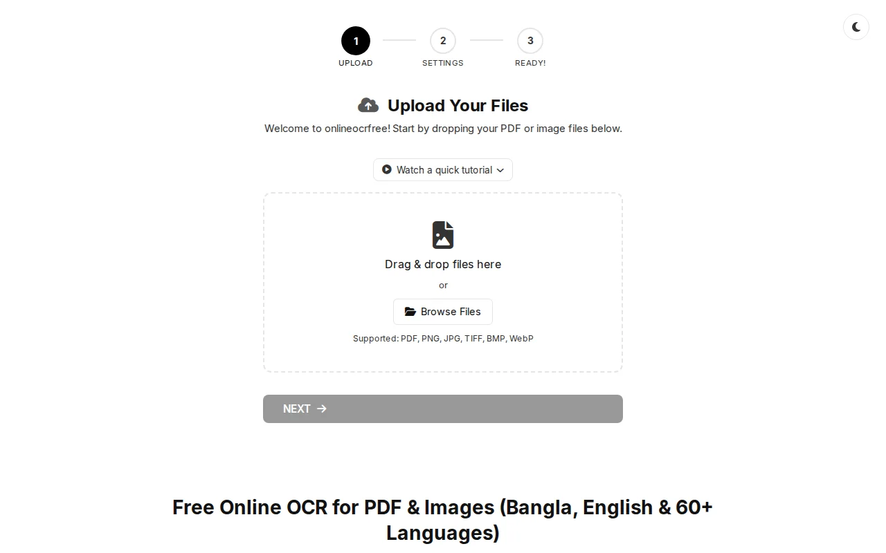 Online OCR Free – Batch OCR UI for Tesseract, Gemini and OpenRouter
