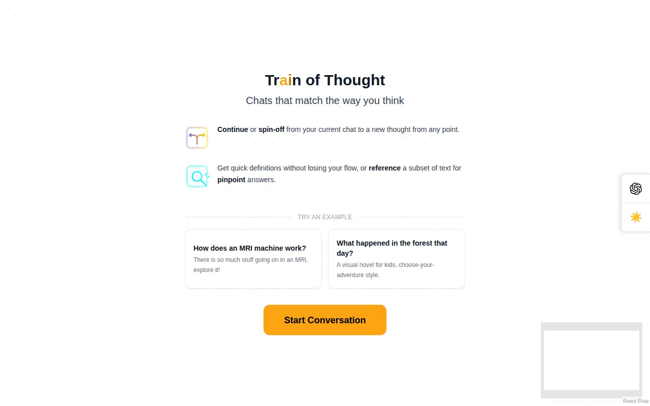 TrAIn of Thought – AI chat as I want it to be
