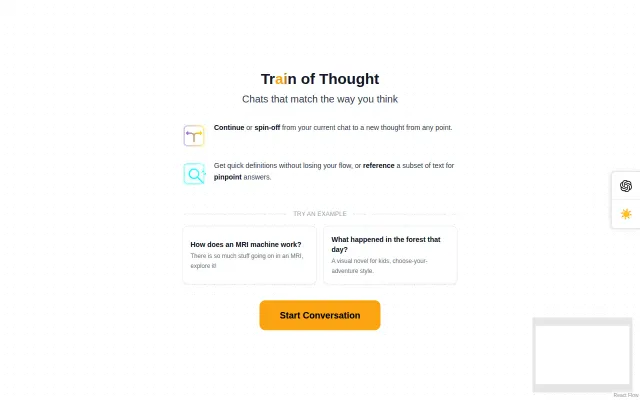 TrAIn of Thought – AI chat as I want it to be