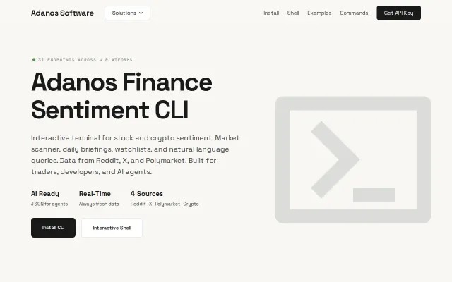 Finance Sentiment CLI – Reddit/X/Polymarket sentiment from the terminal