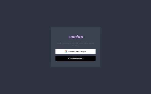 sombra – Your personal deep analysis system for understanding power