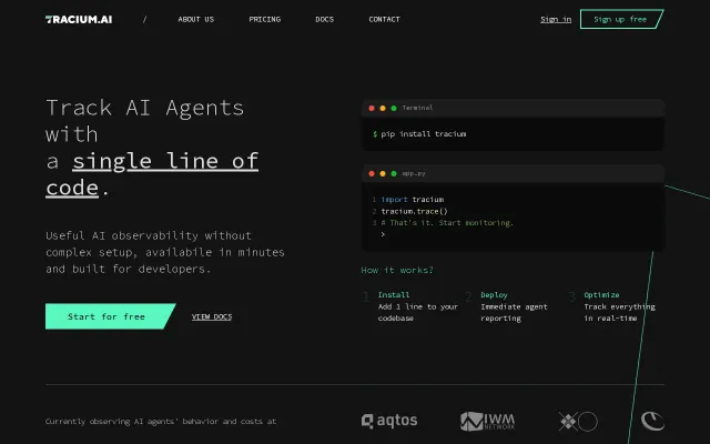 I made a 1 line AI Agent observability tool