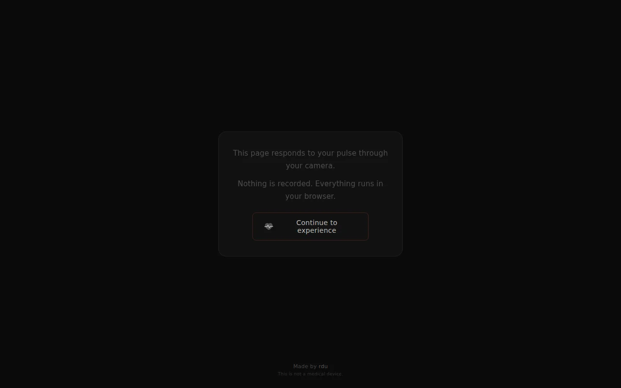 A weird thing that detects your pulse from the browser video