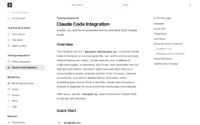 Decipher x Claude Code – Infra to auto-generate and maintain E2E tests