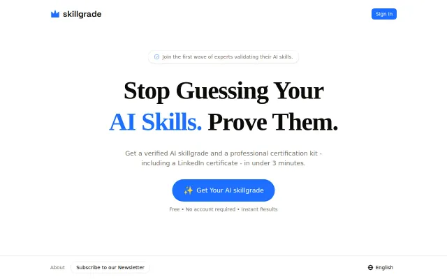 I built a quick AI skills test that generates a LinkedIn certificate