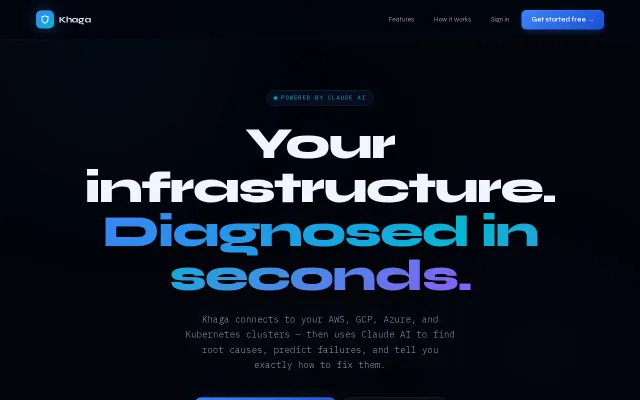 Khaga – AI Infrastructure Diagnosis for AWS, GCP, Azure and Kubernetes
