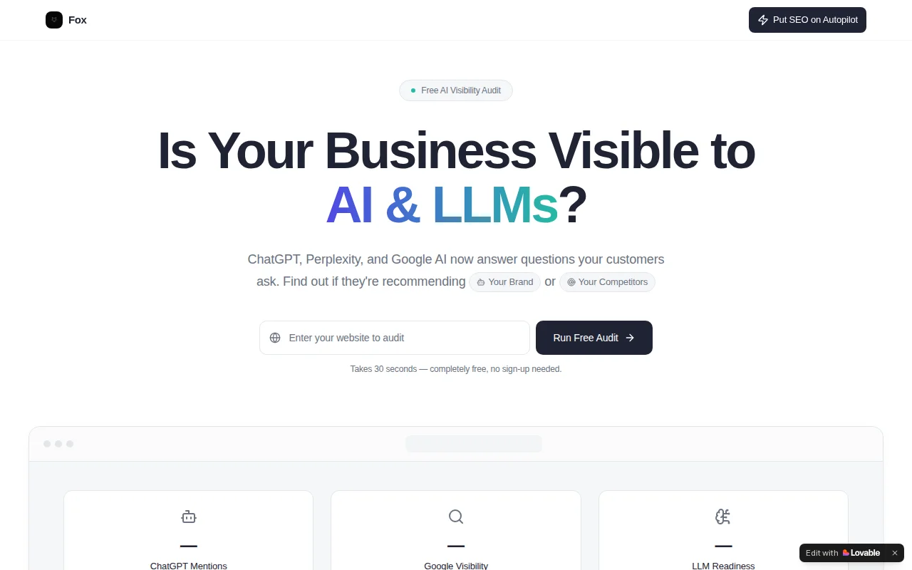 Tool to test brand presence across major LLMs