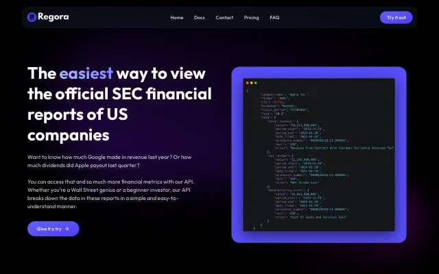 SEC Financial Reports API
