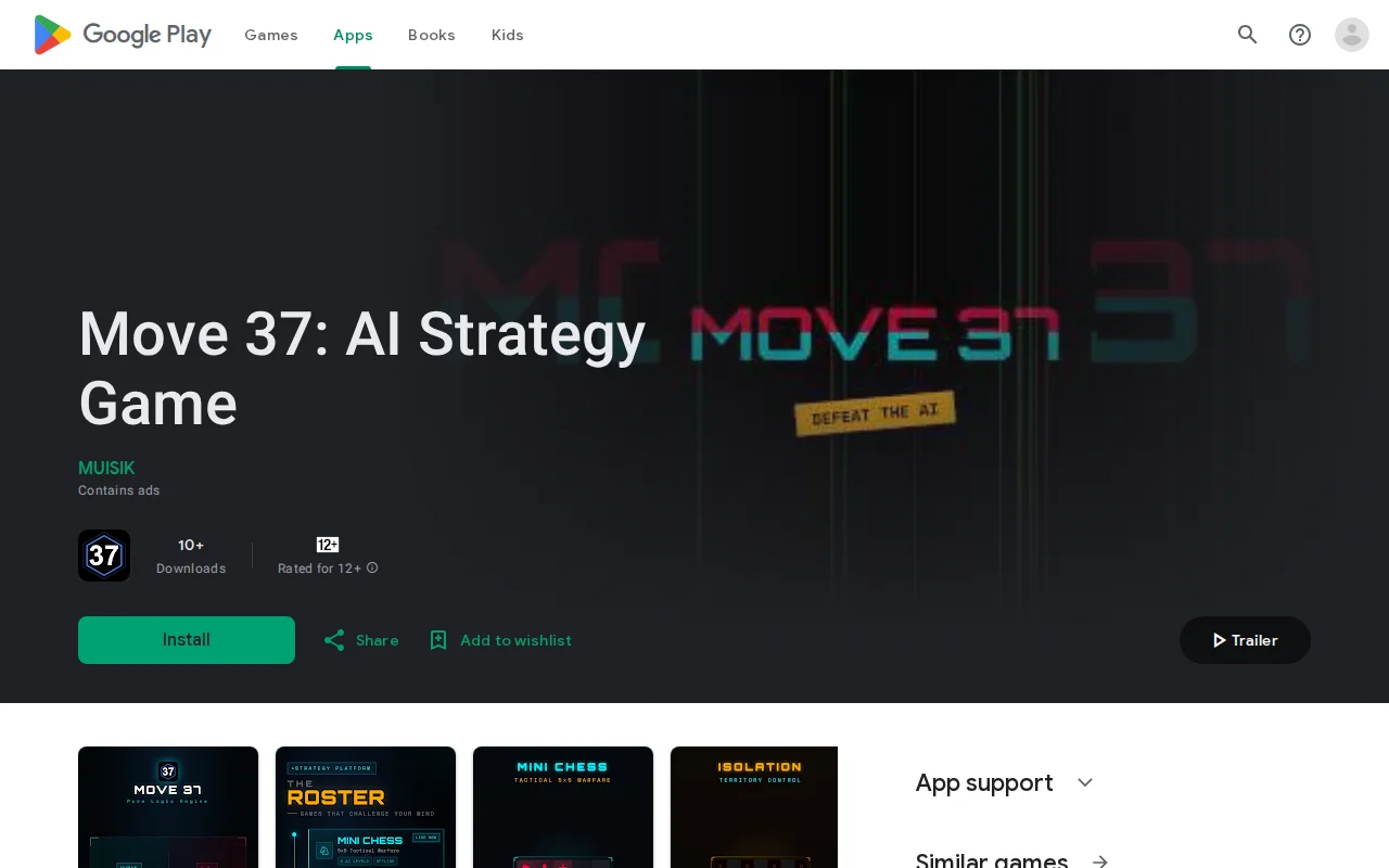 Move 37 – A strategy game inspired by AlphaGo's Move 37