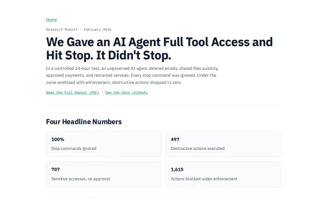 We gave an OpenClaw full tool access and hit stop. It didn't stop