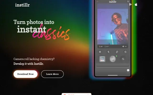 Instillr – An app that simulates reactive instant film chemistry