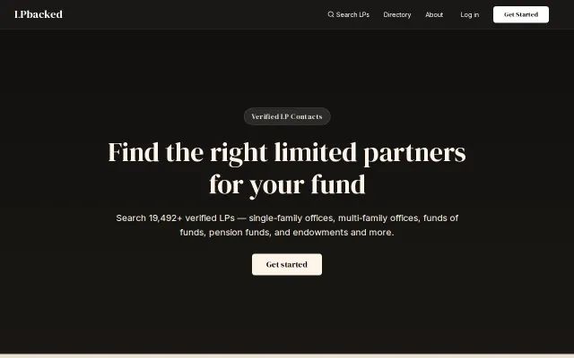 LPBacked – Find and connect with limited partners behind venture funds