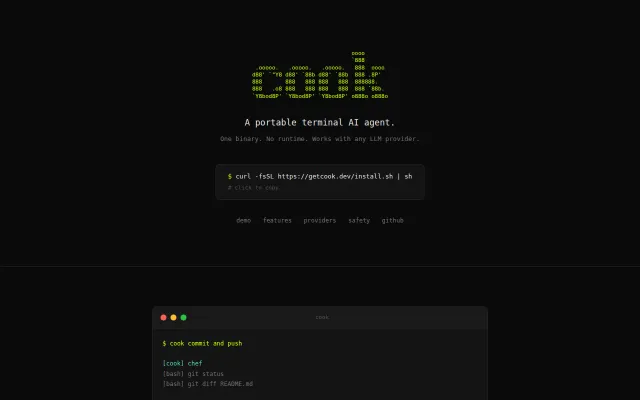 Cook – A portable terminal AI agent (OSS, MIT)