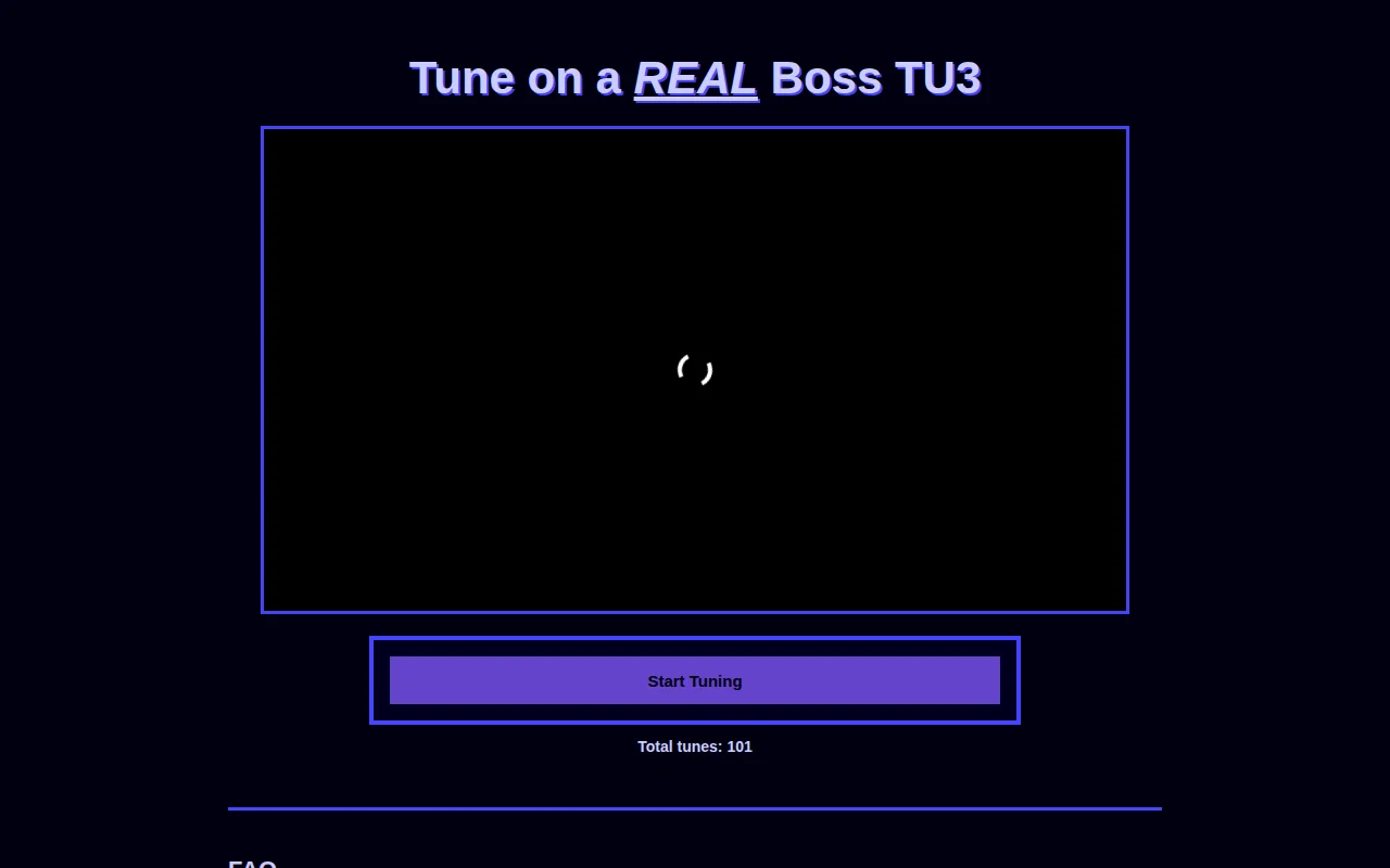 Tune on a real Boss TU-3