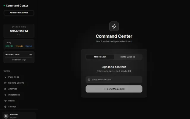 A unified event protocol dashboard for startup founders