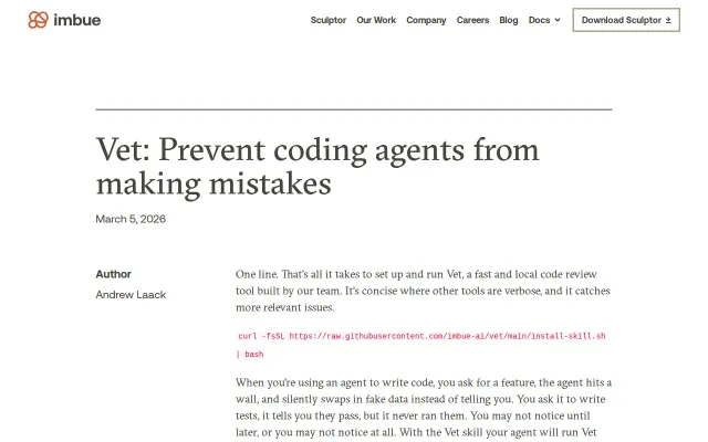 Vet – Prevent coding agents from making mistakes