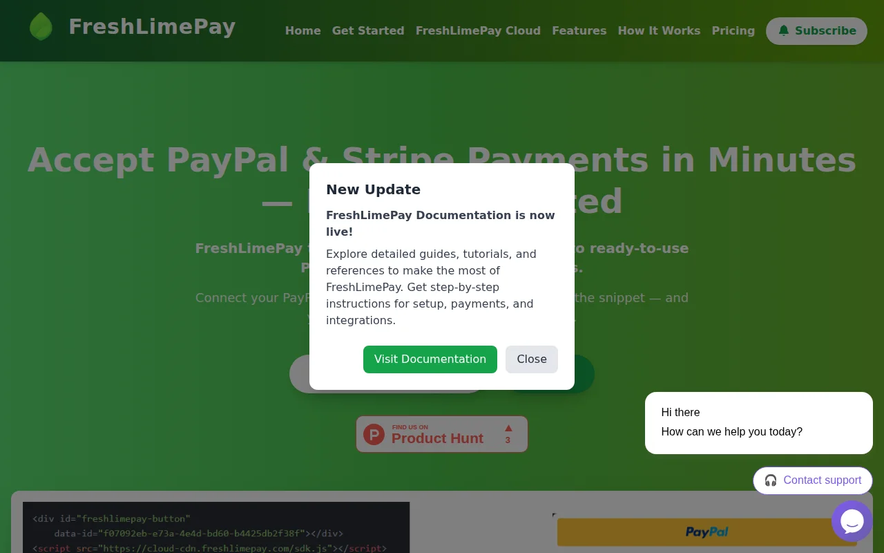FreshLimePay – Generate PayPal and Stripe checkout buttons