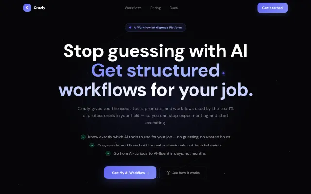 Crazly – structured AI workflows instead of random prompts