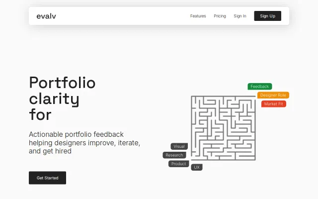 I made a design portfolio reviewer