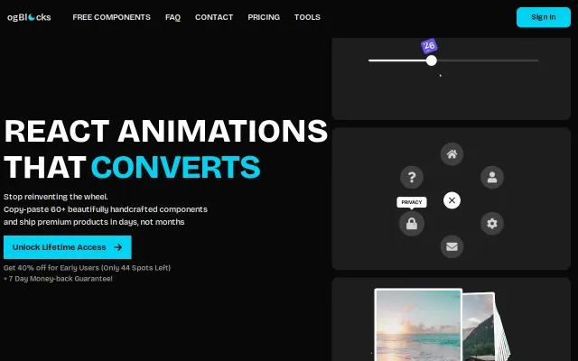 OgBlocks – A zero-install animated UI component library