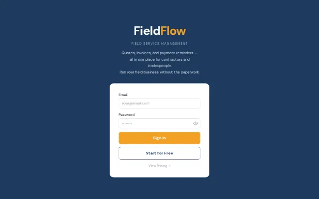 Dead-simple job management tool for solo contractors ($0 for now)