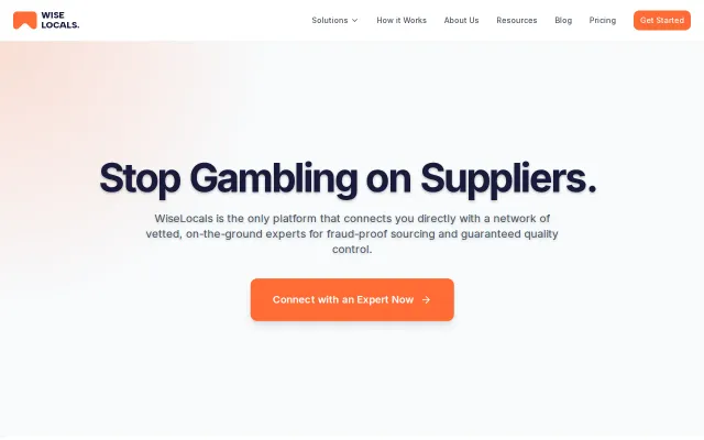 WiseLocals – Vetted B2B sourcing agents for manufacturing hubs
