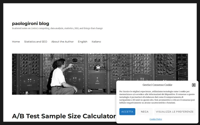 Sample Size Calculator for A/B Tests (client-side, no dependencies)