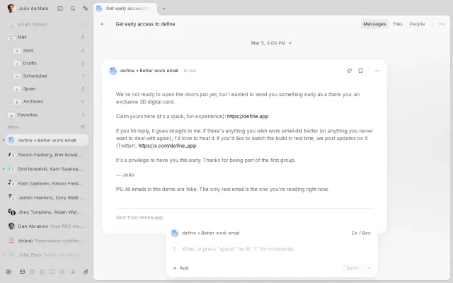 Define.app – email app for the next generation