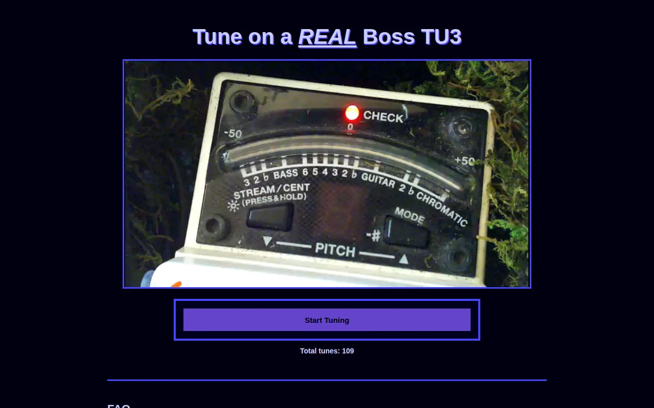 Remotely use my guitar tuner