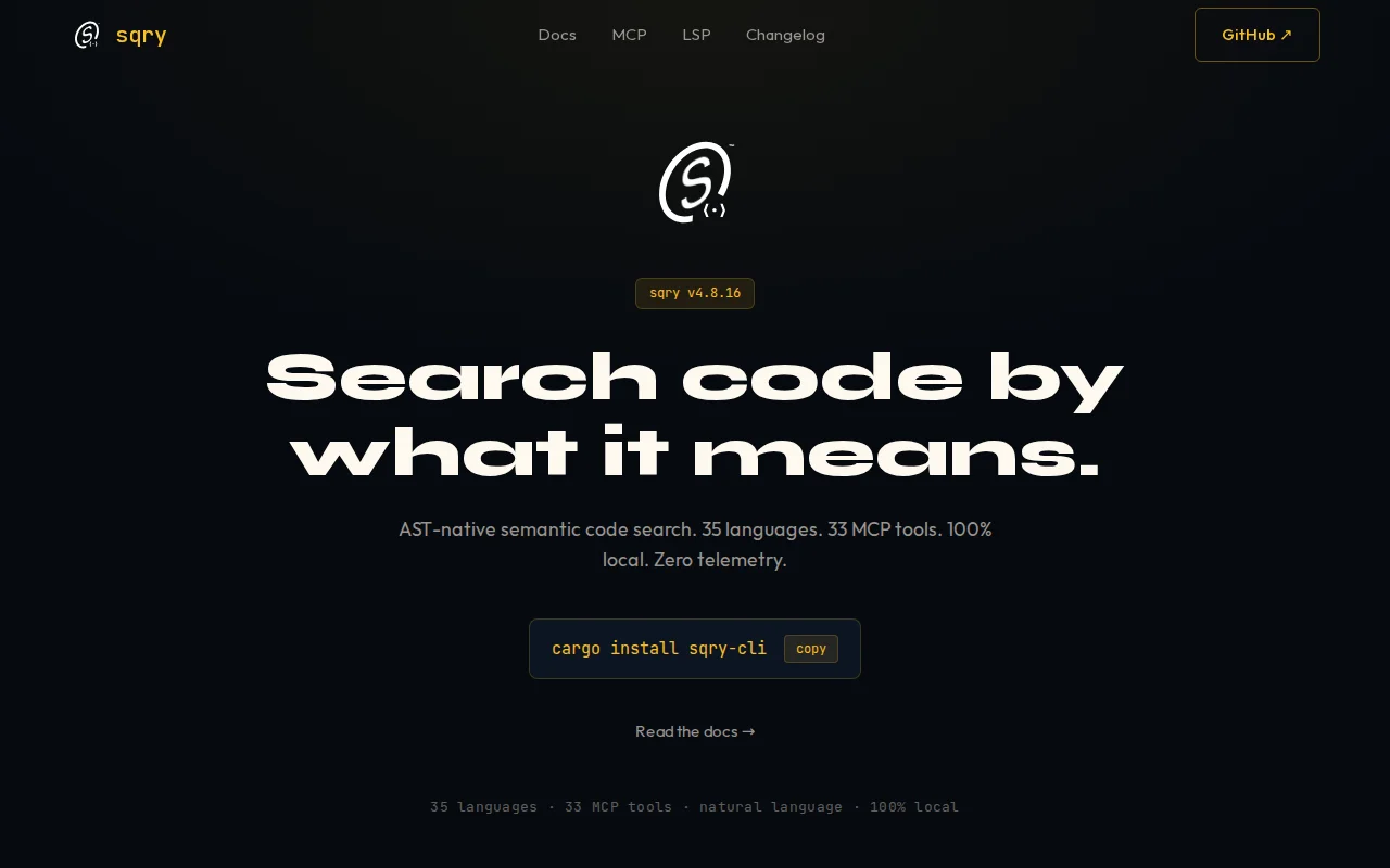 Sqry – semantic code search using AST and call graphs