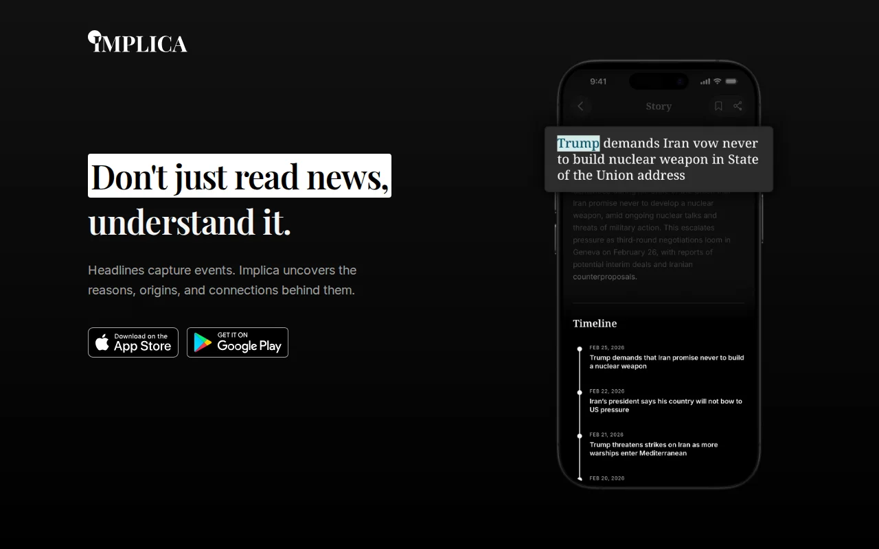 Implica – The news app that connects the dots for you