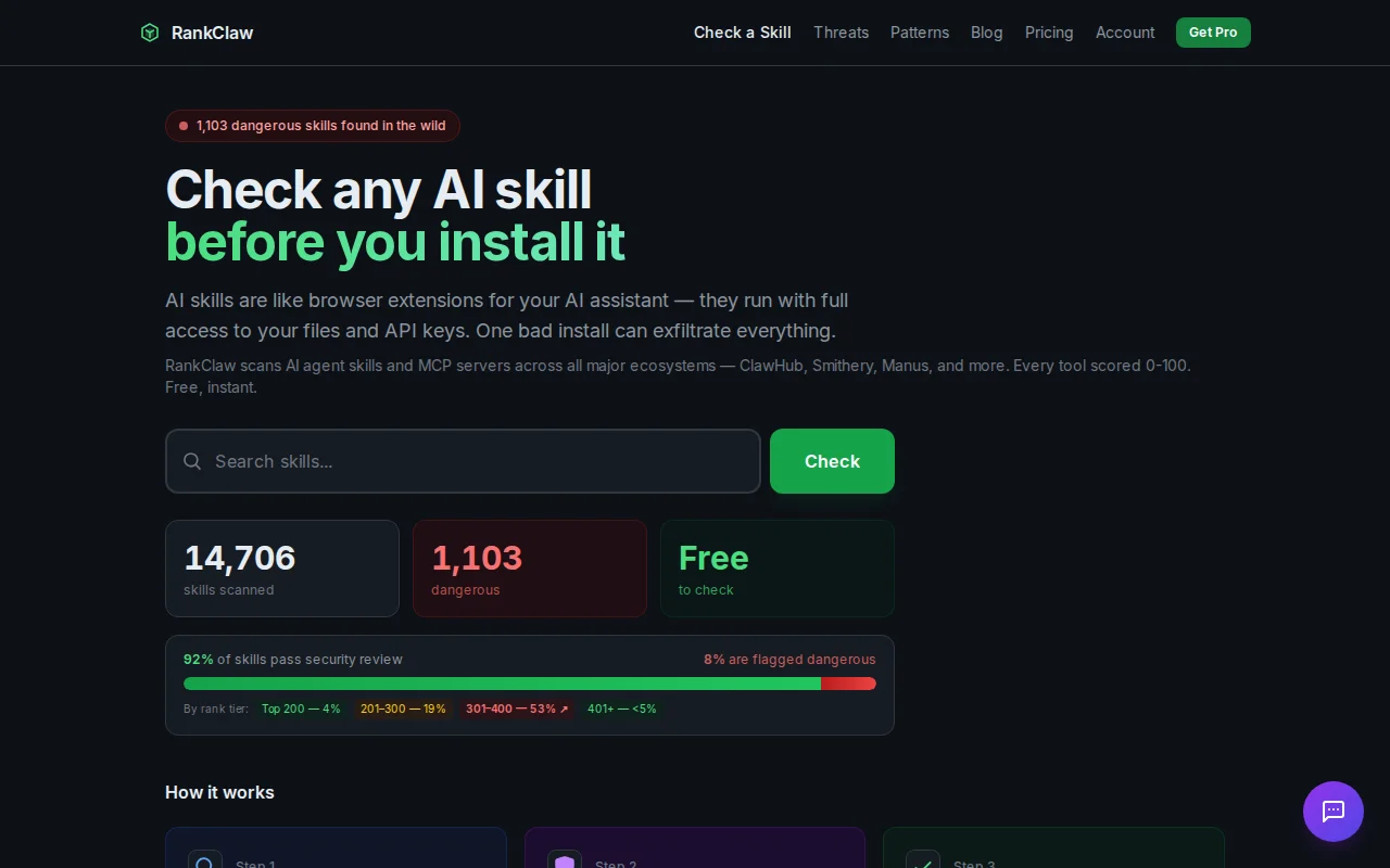 RankClaw – AI-audited all 14,706 OpenClaw skills; 1,103 are malicious