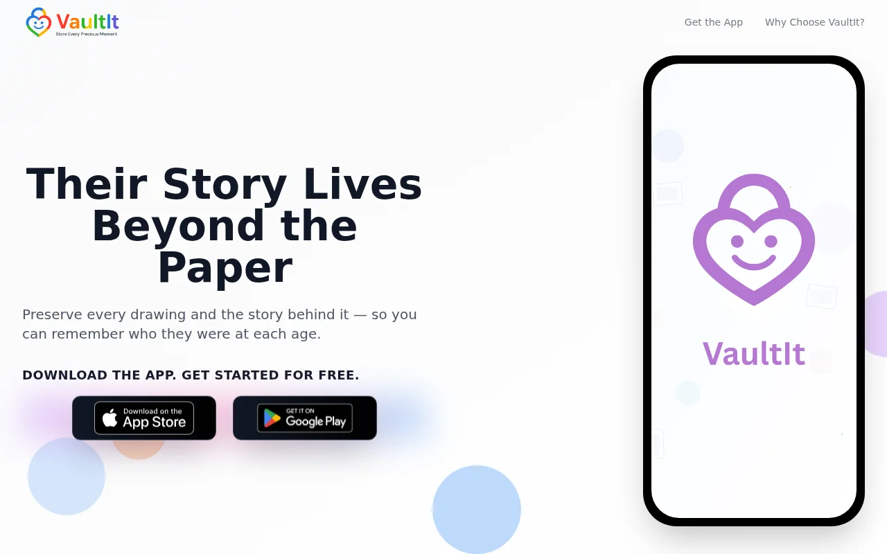 VaultIt – an app to save kids' artwork and memories without the clutter