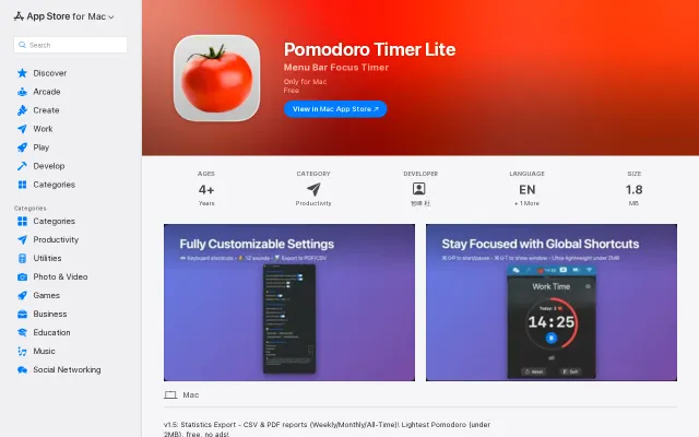 Pomodoro Timer with PDF productivity reports (1.5MB, open source)
