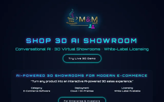 WebXR AI 3D Showroom for E-commerce (Three.js Demo)