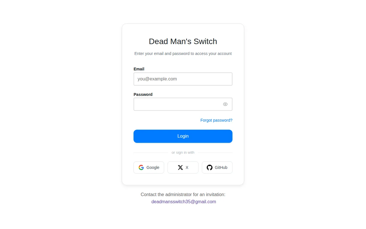 Dead Man's Switch – miss a check-in, alert your contacts