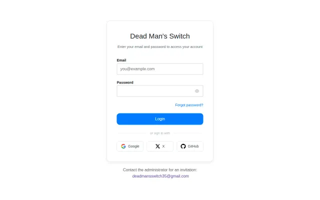 Dead Man's Switch – miss a check-in, alert your contacts
