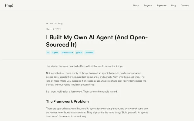 Luna Agent – Custom AI agent in ~2300 lines of Python, no frameworks