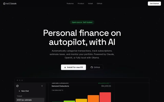 Open-source personal finance AI that runs locally on your laptop